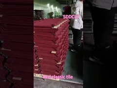 Προσαρμοσμένο κυματοειδές φύλλο οροφής Κόκκινη πέτρα επικαλυμμένα μεταλλικά πλακάκια για κατοικίες βιομηχανικές